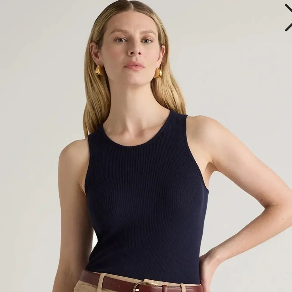 QUINCE Featherweight Cashmere Ribbed Tank Size XS - Picture 4 of 9